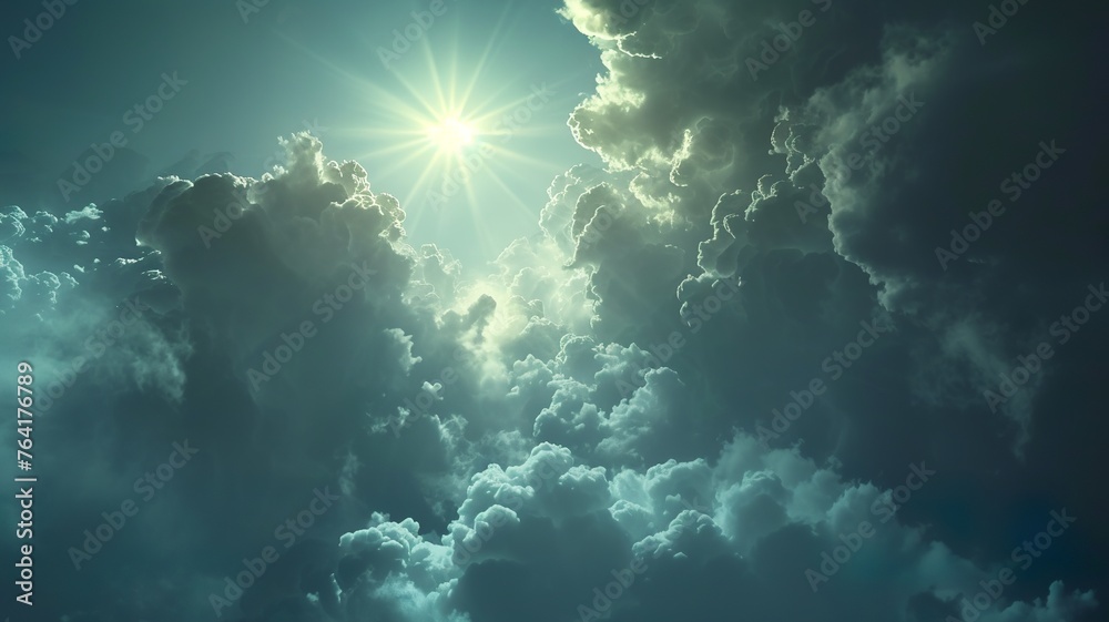 Fototapeta premium artificial intelligence generated image of a sky with wonderful clouds