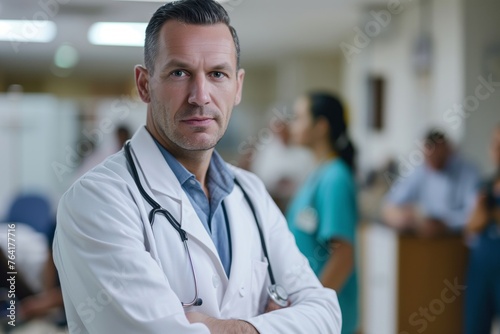 Portrait of a medical worker in a hospital