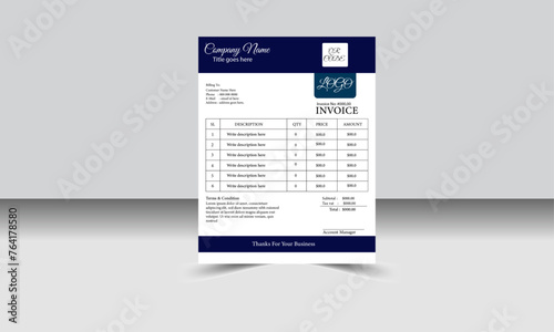 Business invoice form template.Invoice Layout,Professional Invoice. Tax form, bill graphic or payment receipt page vector set, 
Money bills or price invoices and payment agreement design templates.
