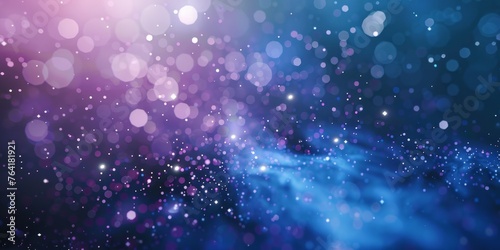 a blue and purple background with white dots