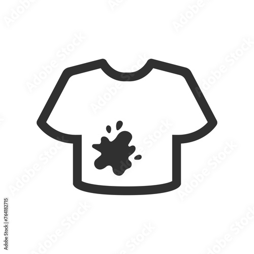 Dirty clothes black icon vector illustration