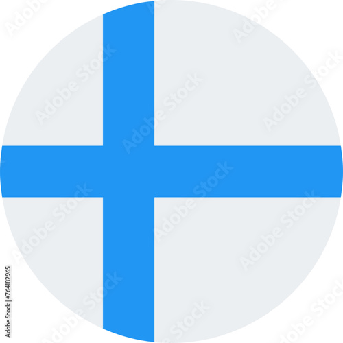 Finland flag button photo