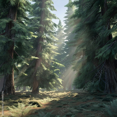 Pine forest background