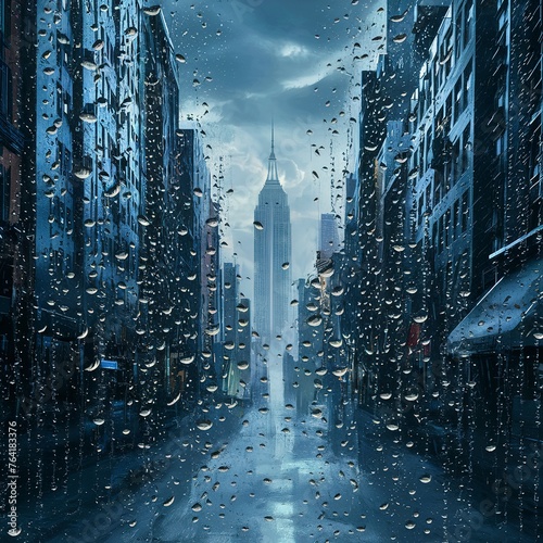 rainy New York City photo