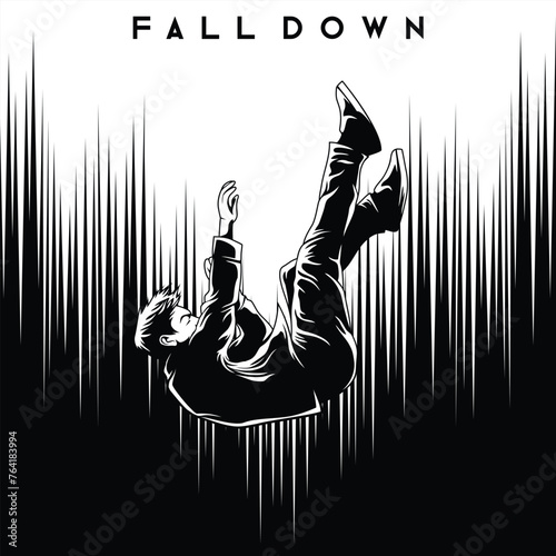 Man fall down illustration vector