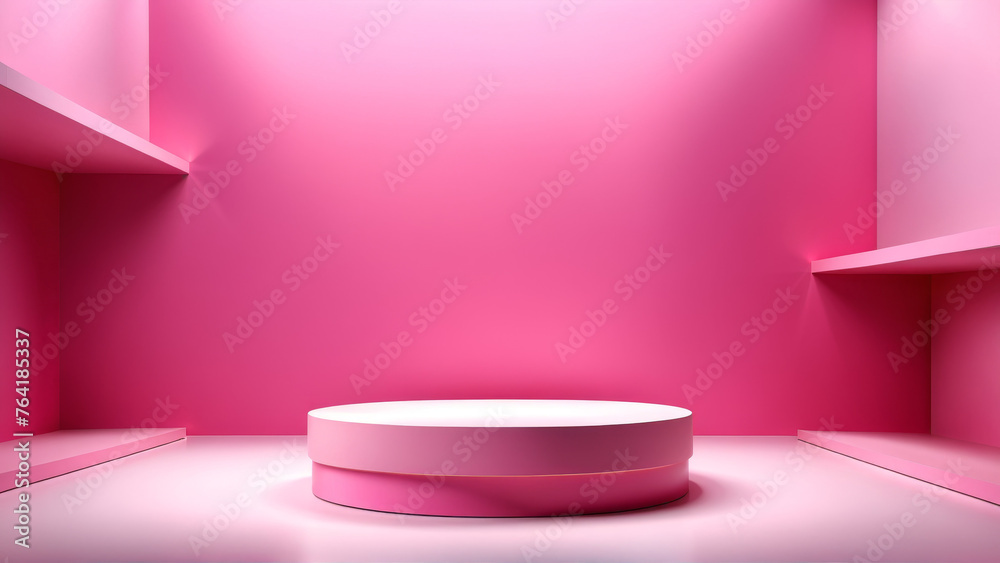 Pink Display Background, Product Display Podium platform, studio stage pedestal light, abstract pink scene, minimal modern interior, ad, podium platform, product presentation space, advertisement Pink Display Background, Product Display Podium platform, studio stage pedestal light, abstract pink scene, minimal modern interior, ad, podium platform, product presentation space, advertisement
