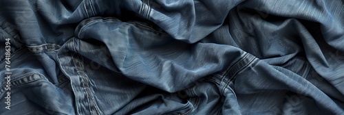 light blue denim jean fabric pile background