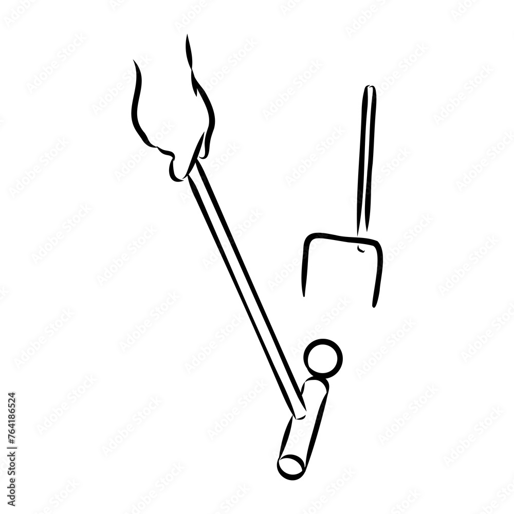 drawing of a croquet mallet