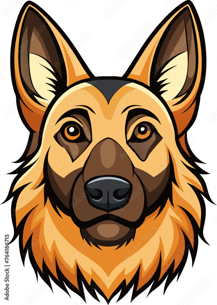 German Shepherd Vector Art Stunning Dog Face Design for Animal Enthusiasts Illustration Graphic German Shepherd Vector Art Stunning Dog Face Design for Animal Enthusiasts Illustration Graphic