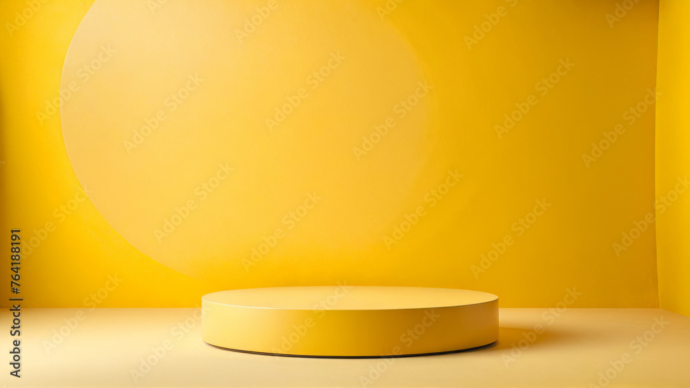 Yellow Display Background, Product Display Podium platform, studio stage pedestal light, abstract yellow scene, minimal modern interior, ad, podium platform, product presentation space, advertisement Yellow Display Background, Product Display Podium platform, studio stage pedestal light, abstract yellow scene, minimal modern interior, ad, podium platform, product presentation space, advertisement