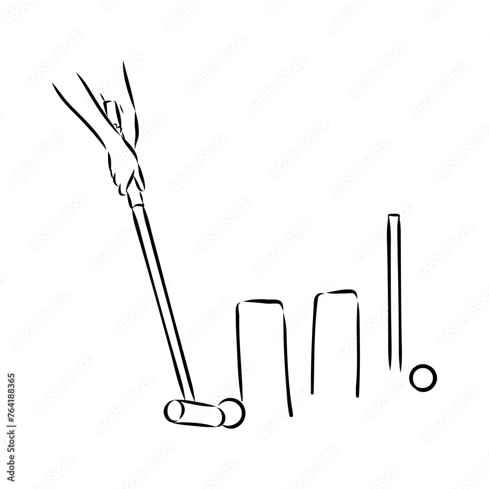 drawing of a croquet mallet