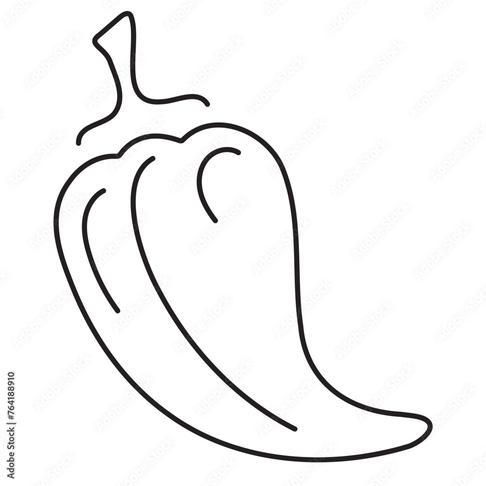 pepper icon isolated on white background, vector illustration. pepper icon isolated on white background, vector illustration.