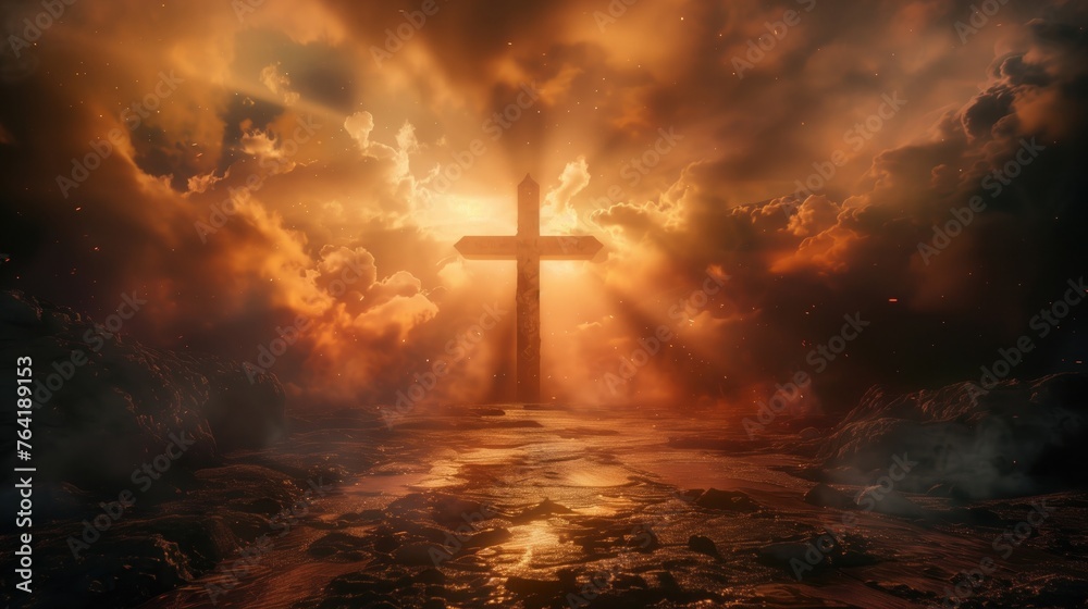 Fototapeta premium HOLY written on the solid background