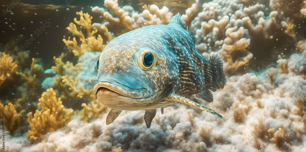 coral reef with fish