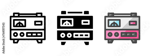Canvas Print Multipurpose stabilizer vector icon in outline, glyph, filled outline style