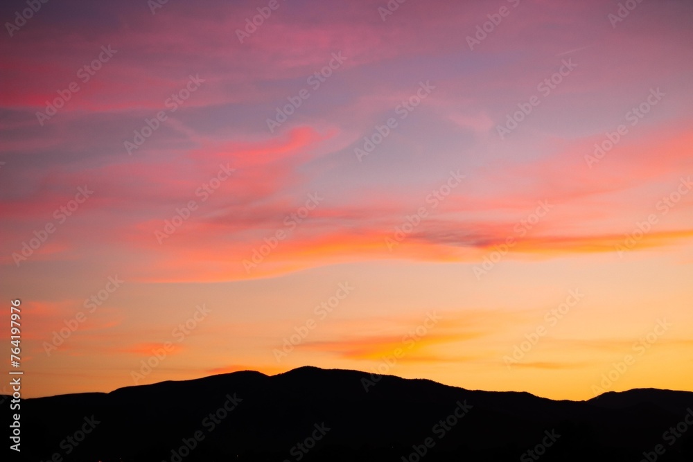 sunset in the mountains