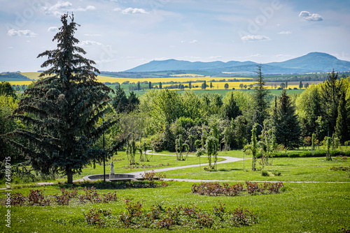 Natural scenery in arboretum Tesarske Mlynany, Slovakia