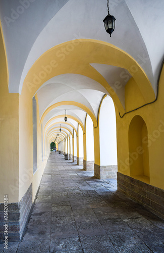 arches of the house in Saint Petersburg street in Russia