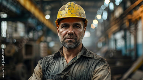 Portrait of male factory worker 