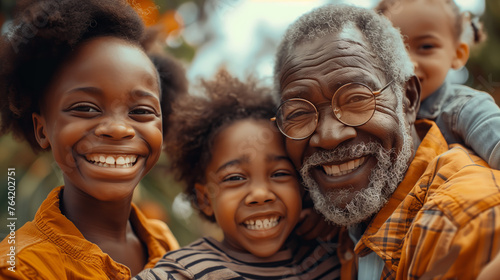 Embrace generational diversity with a heartwarming image of a multi-generational family gathering, showcasing the bonds between grandparents, parents, and children