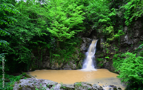 A view from Sarıyayla Waterfall in Akcakoca, Duzce, Turkey photo