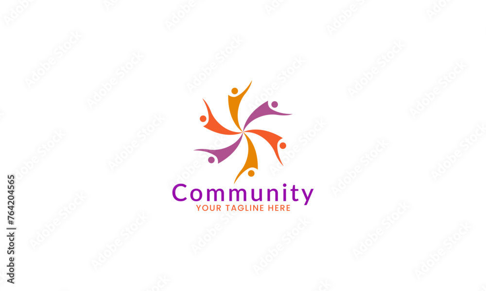 Community logo design inspiration vector template, Social relationship logo and icon, Adoption care logo concept