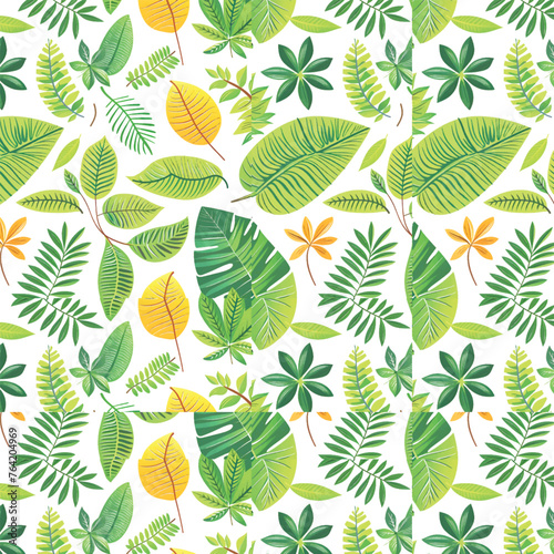 seamless pattern with leaves