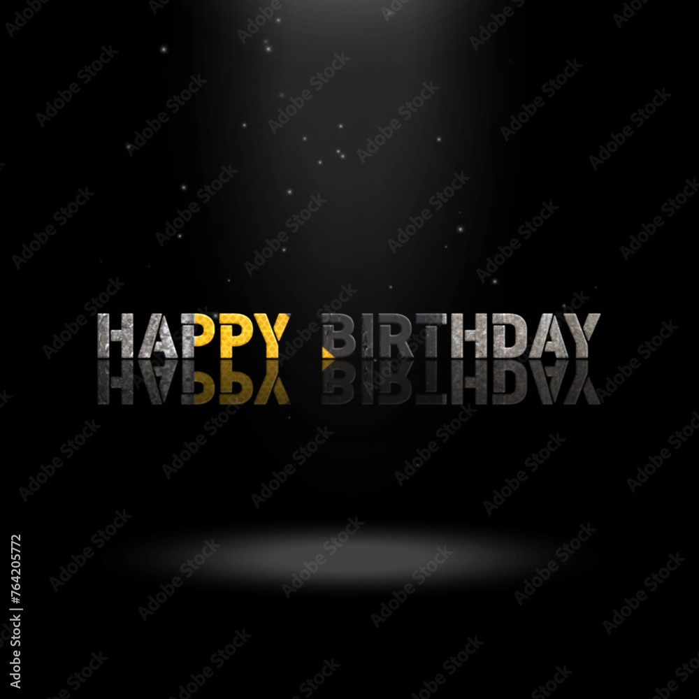 3d graphics design, Happy Birthday text effects