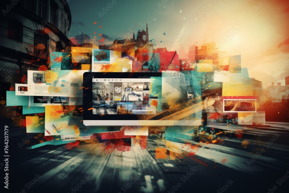 © Mikhail Vorobev - Abstract multimedia background with various channel and web streaming media tv video technology