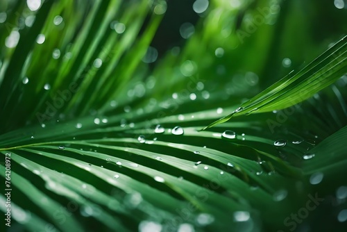 water drops on leaf