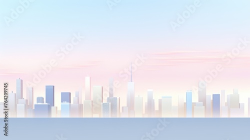 Computers interpret dreams in boundless scifi city  skyline a tapestry of digital wonders  dusk   3d realistic  pastel  minimal  cute