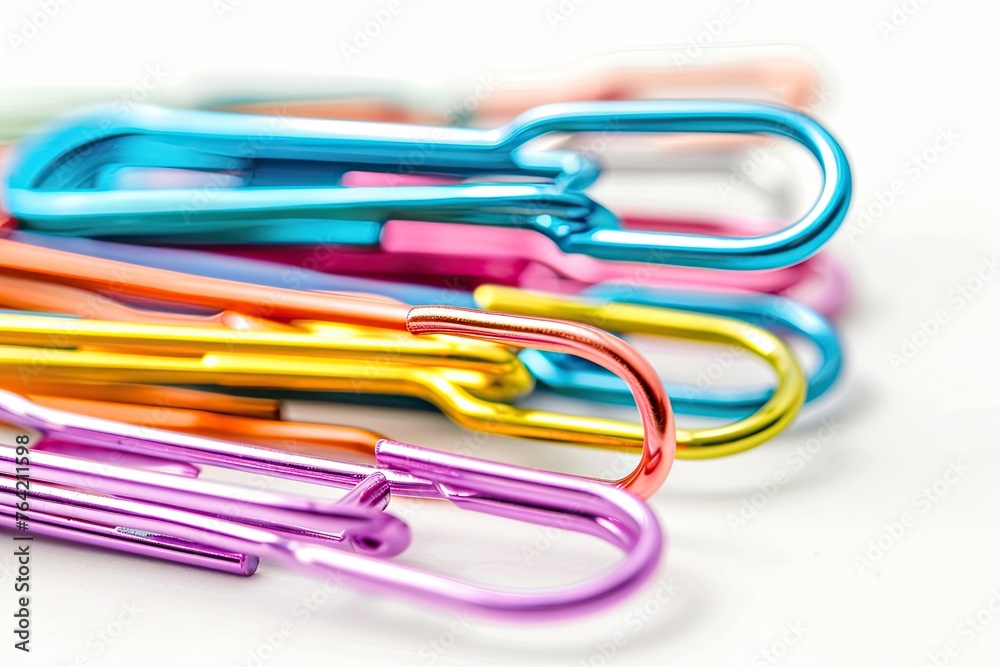 Paper clips colorful isolated on white background Paper clips colorful isolated on white background