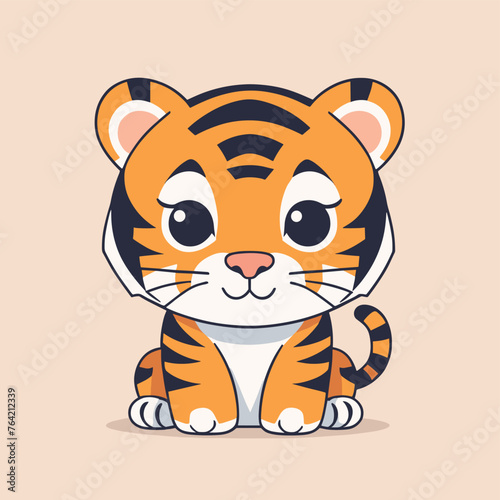 Tiger cartoon illustration vector art
