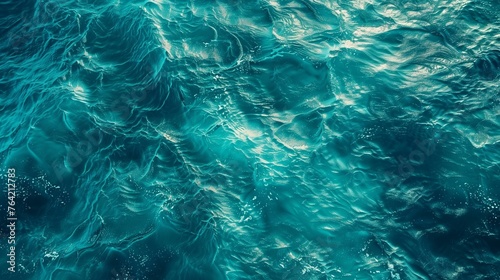 Serene Ocean Texture, Aqua Blue Rippling Water Surface, Tranquil Sea Background