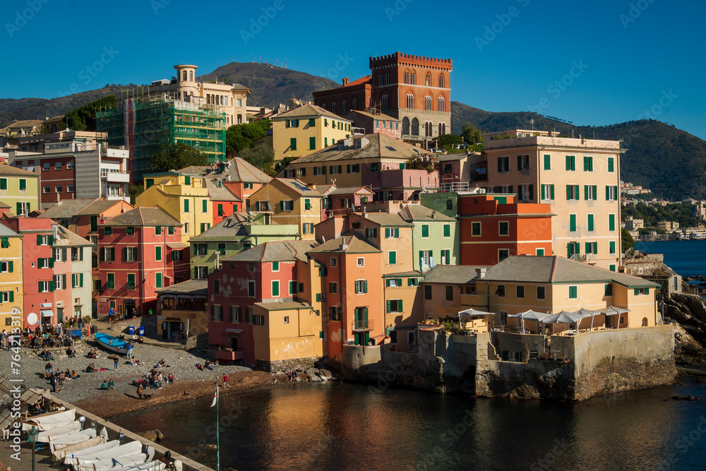 The old fishermen village of Boccadasse, nearby the city of Genoa.
