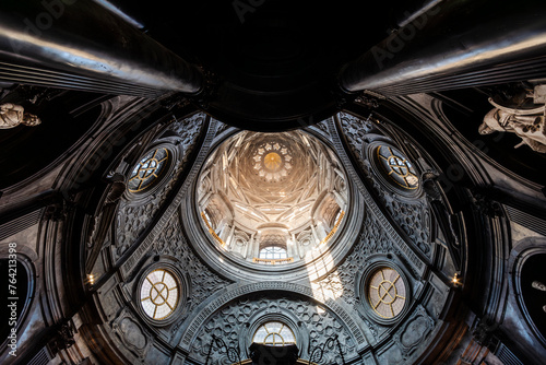 The Holy Shroud Chapel, in Turin. A masterpiece of the renaissance master Guarino Guarini. photo