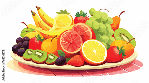 A refreshing fruit platter with a variety of fresh