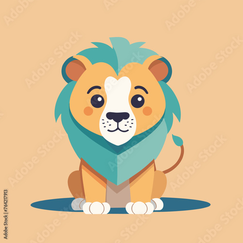 Cartoon lion illustration vector art