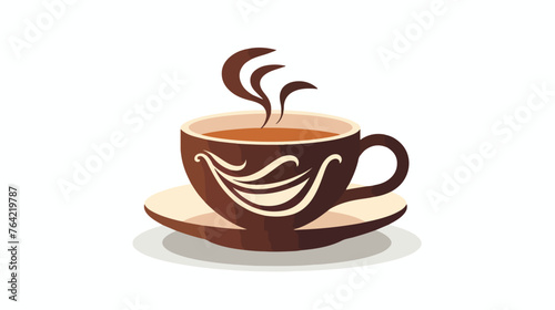 Cup of Fresh Coffee. Vector Illustration. Flat Style