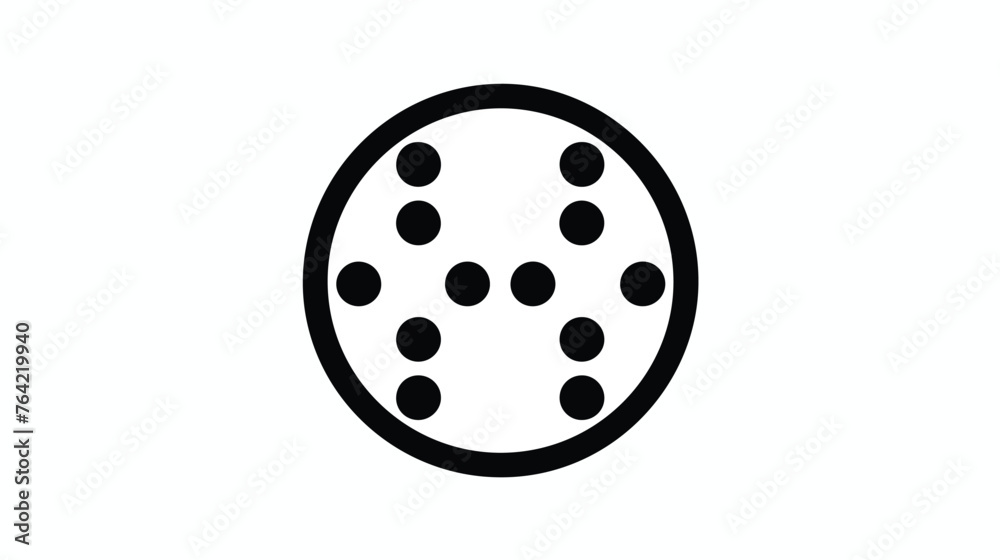 Domino icon on white background with outline design