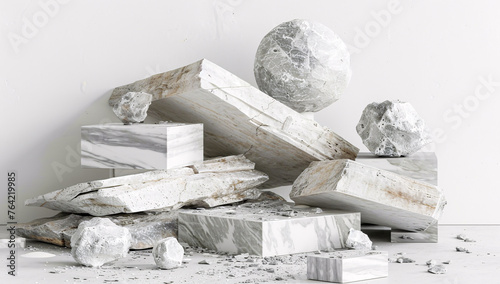 Natural stone and rock materials, closeup of geological textures for industrial use