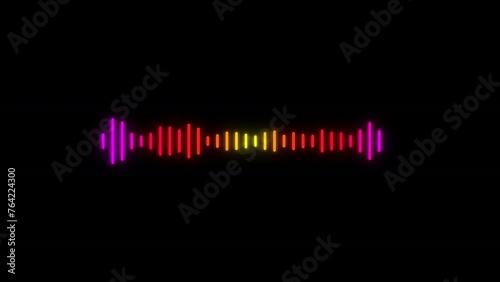 Audio Spectrum, EMD, Circle Glow, Modern for Party Colorful, psychedelic, disco party music, spectrum wave effect, circle of waveform audio with progress bar. Reactive audio spectrum waveform video 4K