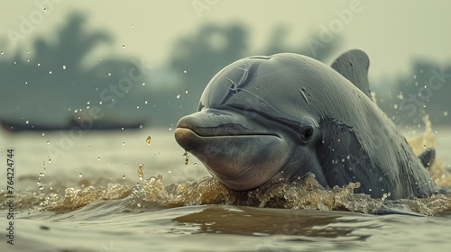 Elusive Irrawaddy River Dolphin photo