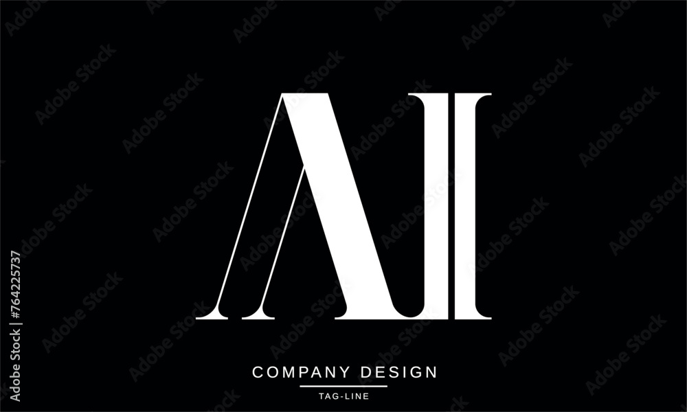 AI, IA Abstract Letters Logo Monogram Design Vector Symbol AI, IA Abstract Letters Logo Monogram Design Vector Symbol