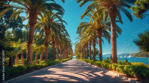 Palm Trees and Ocean Painting