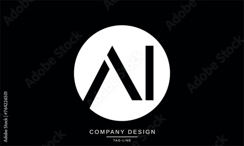 AI, IA Abstract Letters Logo Monogram Design Vector Initials
