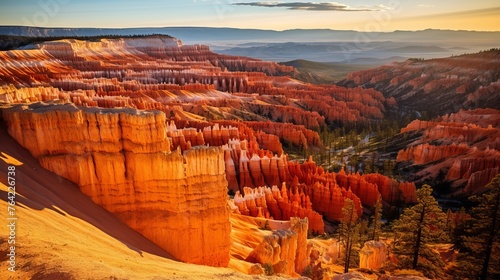 Beautiful and scenic view of bryce canyon landscape