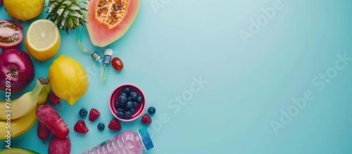 fruit food for diet and health isolate background photo
