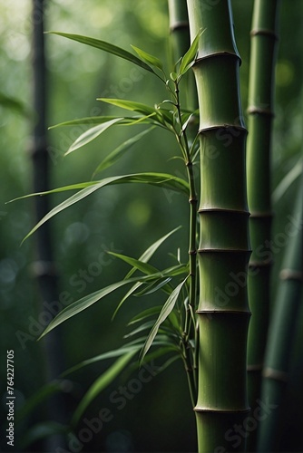Bamboo plant in a green forest