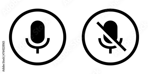 mic on off symbol photo